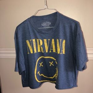 Nirvana Crop Top Band Tee